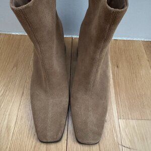 Mango Tan Suede Boots